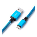 "CableMod PRO Coiled Keyboard Cable Micro-USB zu USB Typ A, Spectrum Blue - 150cm"