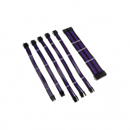 "Kolink Core Adept Braided Cable Extension Kit - Jet Black/Titan Purple"