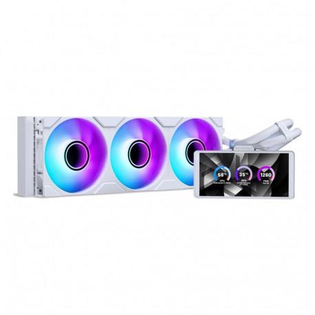 K PHANTEKS kõik-ühes vesijahuti Glacier One 360M25 LCD, 6-tolline ekraan 360mm, valge