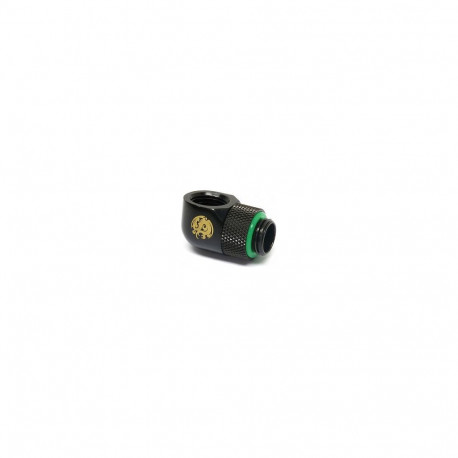 Bitspower adapter 90-kraadine G1/4 Zoll AG → G1/4 Zoll IG, pööratav, mattmust