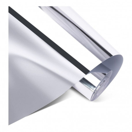 "LOKLiK Permanent haftende Vinylfolie Spiegelnd Metallic - Silber - 30,5 x 180 cm"