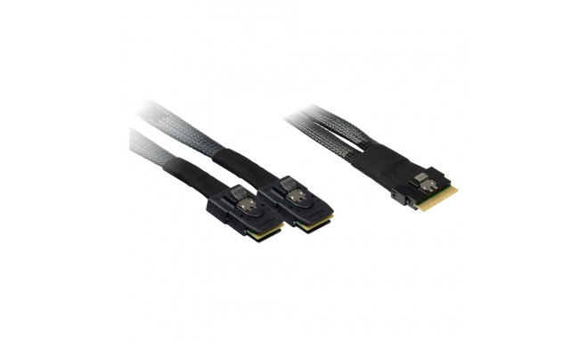 Inter-Tech kaabel SFF 8654-8x - SFF 8087-2x 0,75m
