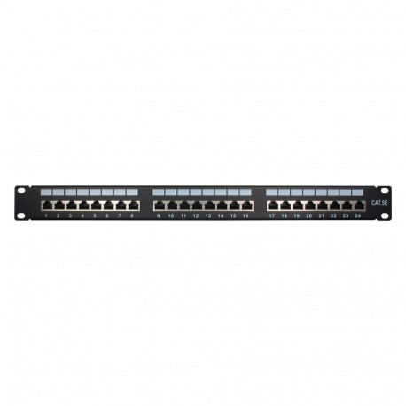 "Inter-Tech 19"" Patchpanel Cat.5e STP 24 Port Metall"