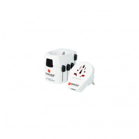Skross PRO – World & USB, valge