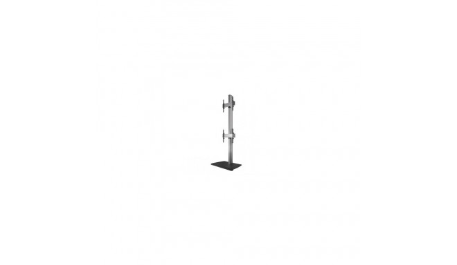 B-TECH AV SYSTEM X - UNIVERSAL DUAL STACK FLAT SCREEN FLOOR STAND (VESA 600 X 400) - 2.4M