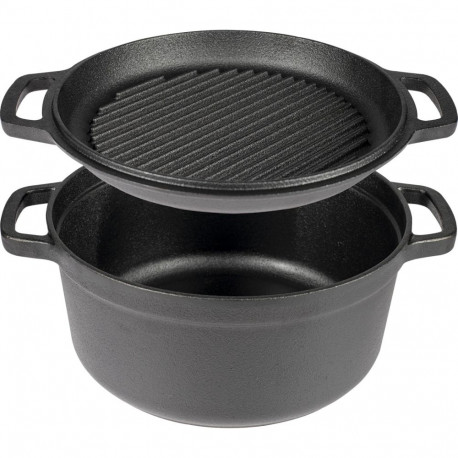 Browin malmist pott panniga 330528, 5 l, 1 l, 26 cm, 21 cm, 12 cm, 15 cm, käepidemed, kaas, grillpan