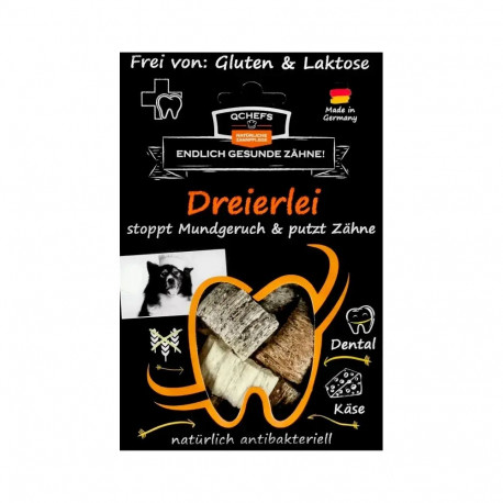 QCHEFS Dog Treat Dreierlei Mix 65 g