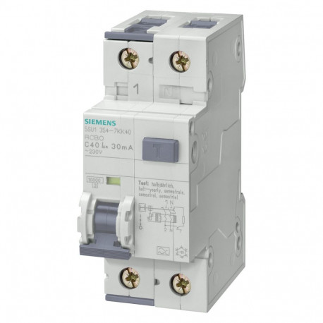 Siemens FI-LS kaitselüliti 5SU13546KK16 B 2x16A-0,03A 10kA