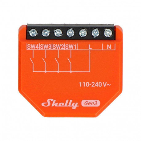 SHELLY stseenisisendi kontroller i4 Gen3 WLAN 4 sisendiga