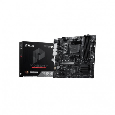 Motherboard - MSI PRO B550M-P Micro ATX AM4 AMD B550 128 GB DDR4 2 M.2 4 SATA III HDMI DisplayPort V