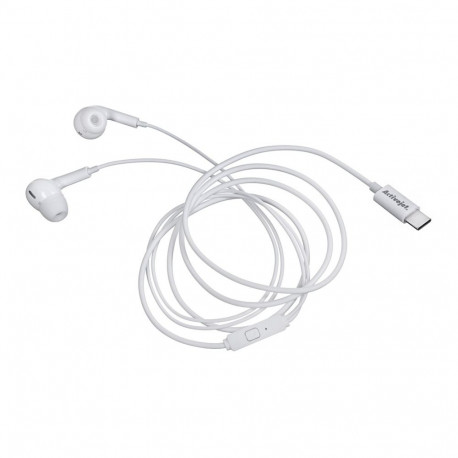 Headphones - Activejet Wired Headphones Type C 1.2m 20-20000Hz White