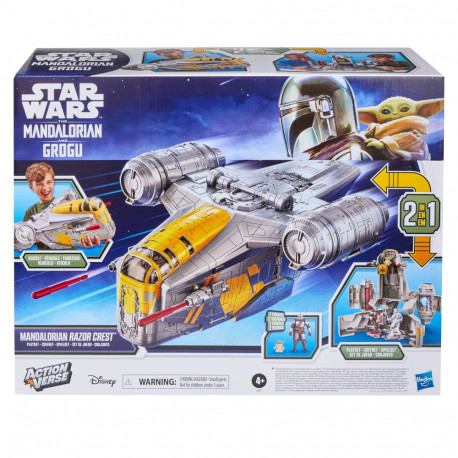 STAR WARS playset Actionverse Mandalorian Razor Crest 2-in-1 Vehicle