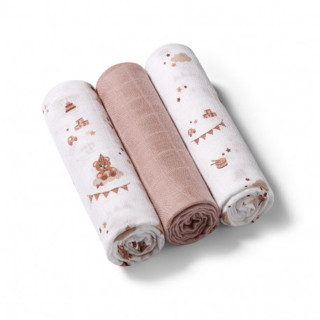 BabyOno muslin diapers red 348/18