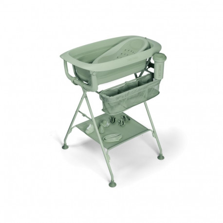 Twistshake Luxury Bath Kit sage- Foldable baby bathtub with bath stand v2 79353