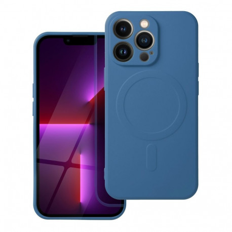Case for Samsung A08 Silicone Mag Cover compatible with MagSafe (camera protection) blue