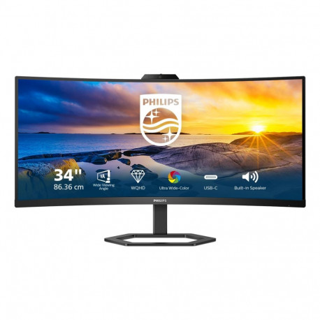 Philips 34E1C5600HE/00 34" VA 3440 x 1440 pikslit 21:9 4 ms 300 cd/m2 must HDMI-pordid 1 100 Hz