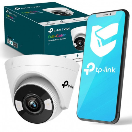 TP-LINK VIGI 4MP Full-Color Wi-Fi Turret Network Camera VIGI C440-W Dome 4 MP 4 mm H.265+/H.265/H.26