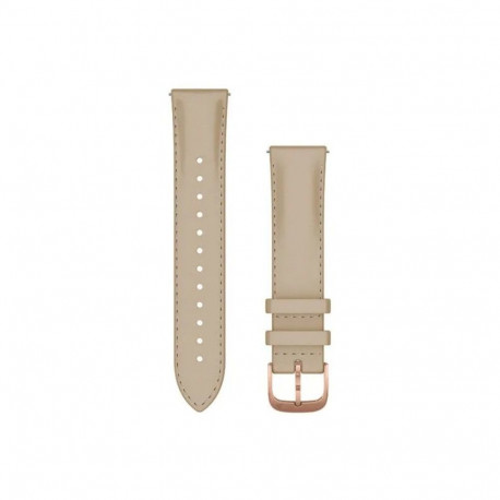 Garmin Quick Release Bands (20 mm) Light sand italian leather, 18K rose gold PVD hardware Golden Lig