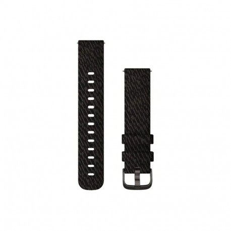 Garmin Quick Release 20 mm Black Pepper Woven Nylon with Slate Hardware 010-12924-13 Black