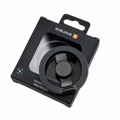 Evelatus Magnetic Phone Metal Ring Holder Black