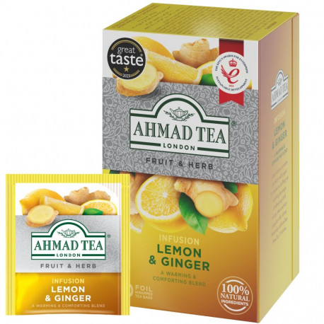 Herbal tea AHMAD with ginger/lemon 20 pcs in an envelope