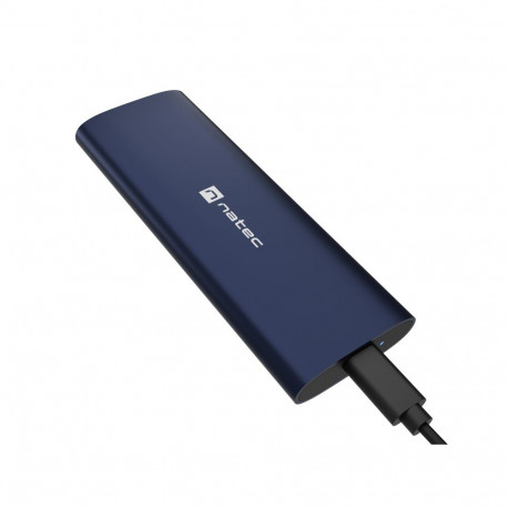 Natec | Rhino M.2 NVME Lite USB-C External, Gen 2 Steel Navy | Solid-state drive interface NVMe