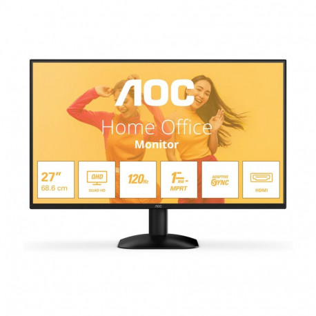 AOC monitor Q27B35S3 27" IPS QHD 16:9 120Hz 1ms 2560 x 1440 pikslit 300cd/m² HDMI-portide arv 1, mus