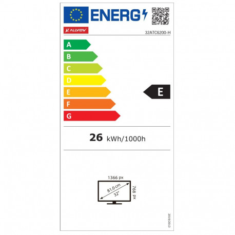 Allview 32iPlay6200-H | LED TV | 32 | Smart TV | VIDAA | HD | Black