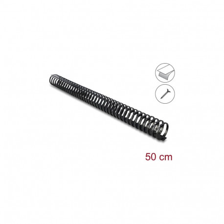 "Delock Kabelkanal Flexibel selbstklebend schraubbar 45 x 46 mm - Länge 50 cm schwarz"