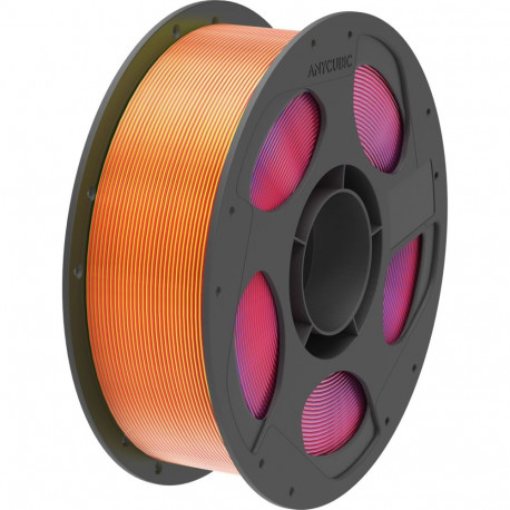 Anycubic PLA Silk filament, kolmevärviline, punane-sinine-kollane