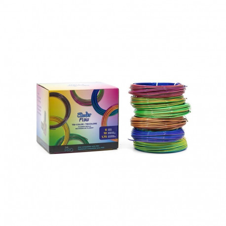 3Doodler FLOW-TRIFILLS 3D printing material Polylactic acid (PLA) Black, Blue, Copper, Gold, Green, 