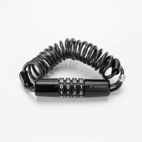 Wozinsky Wozinsky WBN-01R bicycle lock for a bicycle helmet, waterproof, 4-digit combination - black