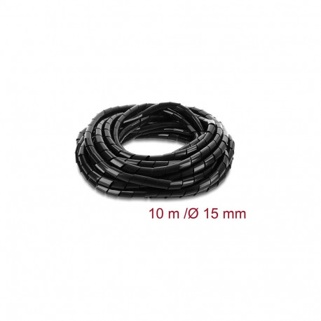 "Delock Spiralschlauch 15 mm Durchmesser 10 m schwarz"