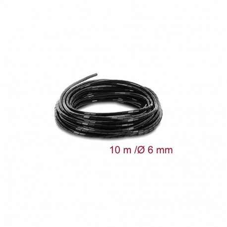 "Delock Spiralschlauch 6 mm Durchmesser 10 m schwarz"