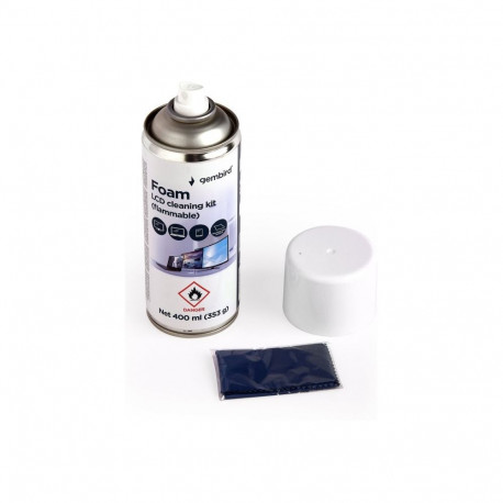 Gembird Foam LCD cleaning kit (flammable), 400 ml