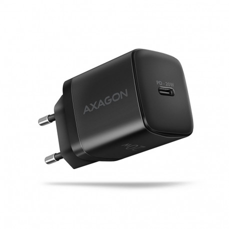Axagon ACU-PD20 Wall charger 20W, 1x port USB-C, PD3.0/PPS/QC4+/AFC/Apple, black