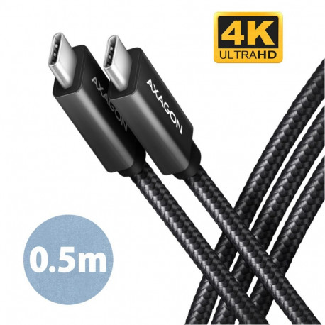 Axagon BUCM32-CM05AB SPEED+ cable USB-C  USB-C, 0.5m, USB 20Gbps