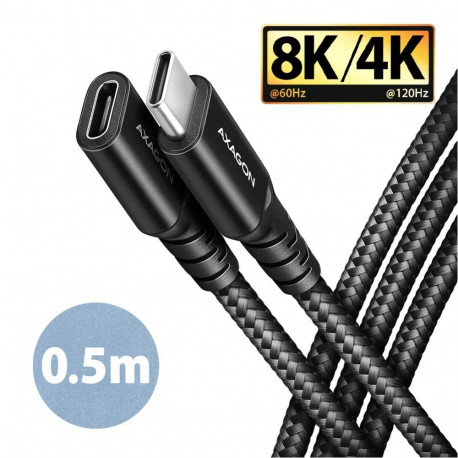 Axagon BUCM32-CF05AB extensions cable USB-C (M)  USB-C (F), 0.5m, USB 20Gbps PD 240W 5A