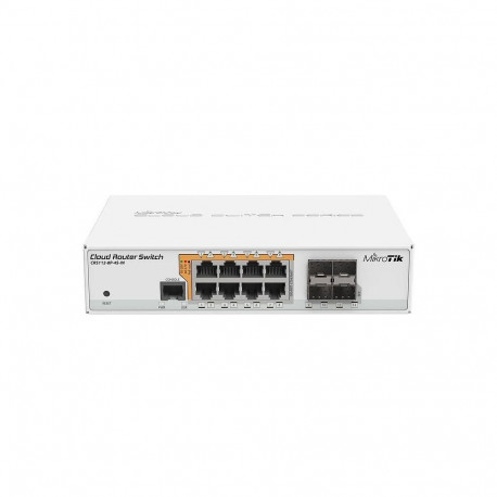 Mikrotik Switch||8x10Base-T / 100Base-TX / 1000Base-T|4xSFP|1xConsole|CRS112-8P-4S-IN