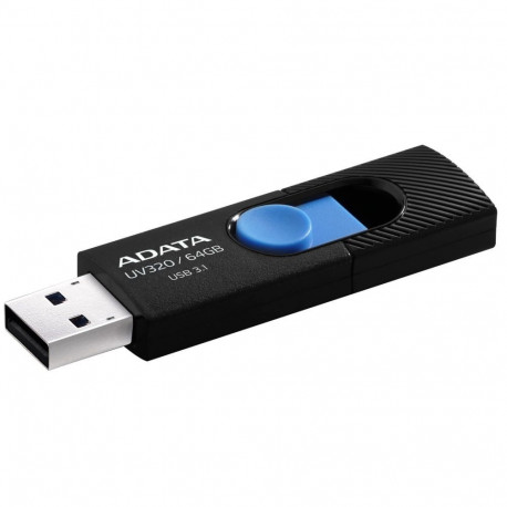 ADATA MEMORY DRIVE FLASH USB3.1 64GB/BLACK AUV320-64G-RBKBL