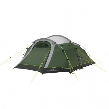 Outwell Earth 4 Plus Four Room Tunnel Tent for 4 Persons, Green |