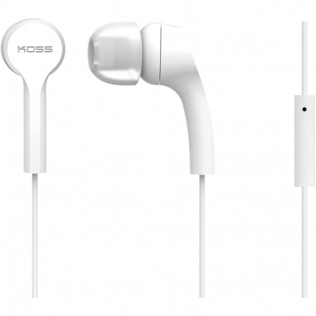 Koss Headphones KEB9iW Wired, In-ear, Microphone, White