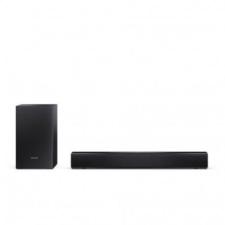 Sharp Compact 2.1 Soundbar with Wireless Subwoofer | HT-SBW121 | 240 W | Bluetooth | Black | Wireles