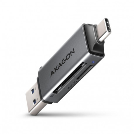 Axagon Mobile USB 3.2 Gen 1 MINI card reader with USB-C and USB-A connectors | CRE-DAC