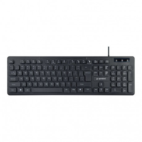 Gembird KB-UML-02 "Rainbow" backlight multimedia keyboard, black, US layout