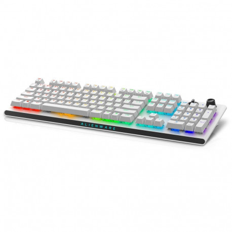 Dell Alienware Tri-Mode AW920K Wireless Gaming Keyboard, RGB LED light, US, Wireless, Lunar Light, B