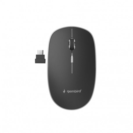 Gembird MOUSE USB-C OPTICAL WRL BLACK/SILENT MUSW-4BSC-01