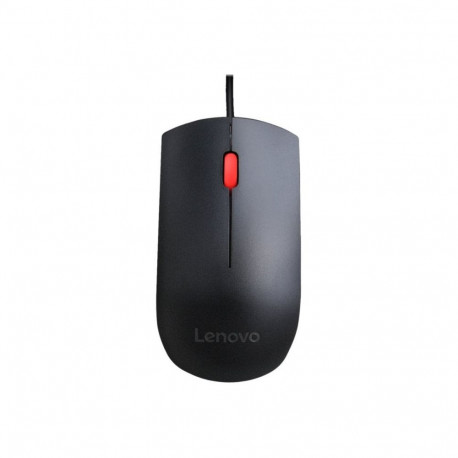 Lenovo Essential USB Wired Mouse, 1600 DPI, 1.8 m, 3 Buttons, Black