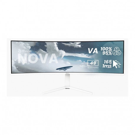 AROZZI Nova | 49 " | VA | 32:9 | 165 Hz | 4 ms | 5120 x 1440 pixels | 350 cd/m | HDMI ports quantity