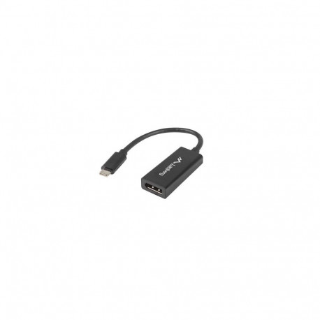 Lanberg USB-C(M) 3.1->Displayport(F) Adapter cable 15cm, Black